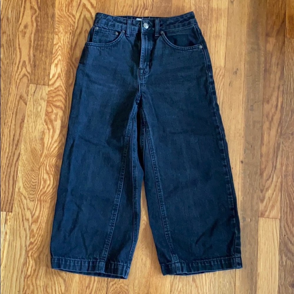 Topshop Moto Wide Leg Black Jeans